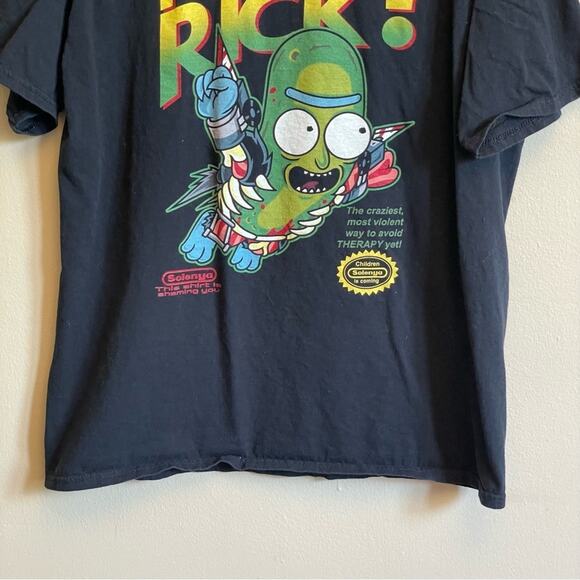 Pickle Rick! L short sleeve t-short Rick & Morty cartoon black red fandom - Picture 3 of 6